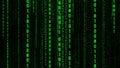 Digital Matrix Code Rain - Green Binary Data Stream Royalty Free Stock Photo