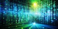 A mesmerizing visual representation of a dynamic digital data stream Binary code flows in a hypnotic blue and Royalty Free Stock Photo