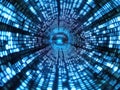 Binary Code Tunnel of Technological Advancement