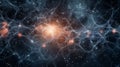A mesmerizing visualization of neural networks, illustrating connections and vibrant points of light in a cosmic backdrop