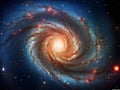 A spiral galaxy in space