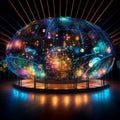 Mesmerizing Wallpaper of a Surreal World with Colorful Globes and Global Business Hubs Royalty Free Stock Photo