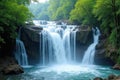 Mesmerizing Waterfall Detail Royalty Free Stock Photo