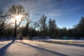 Mesmerizing winter landscape beautiful snowdrifts Royalty Free Stock Photo