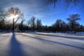 Mesmerizing winter landscape beautiful snowdrifts Royalty Free Stock Photo