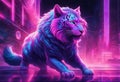 A mesmerizingly surreal vaporwave-inspired heavenly plasma prowler glides through the celestial realm