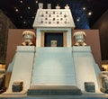 reconstruction of a Mayan/Aztec temple. national museum of anthropology. Mexico city