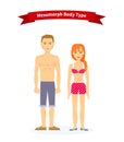 Mesomorph Body Type Woman and Man Royalty Free Stock Photo