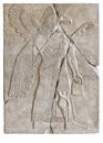 Ancient Assyrian relief with cuneiform