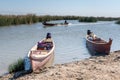 Mesopotamian / Iraqi Marshes with the so called Marsh Arabs Royalty Free Stock Photo