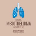 Mesothelioma Awareness Day 26 September celebration concept. Poster and banner vector design.