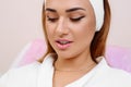 Mesotherapy injections in the face. Royalty Free Stock Photo