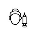 Mesotherapy woman face icon. Simple line, outline vector elements of alternative medicine icons for ui and ux, website or mobile