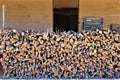 Mesquite wood pile located in Cochise County, Saint David, Arizona Royalty Free Stock Photo