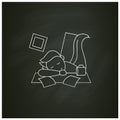 Mess chalk icon