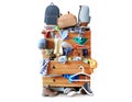 Mess, dresser with scattered clother Royalty Free Stock Photo