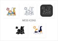 Mess icons set Royalty Free Stock Photo