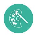 Mess in the paint icon in Badge style with shadow