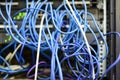 A mess of server cables