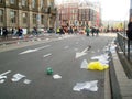 Mess on the streets after the celebration of King`s Day / formerly Queen`s Day, Amsterdam, Holland, the Netherlands