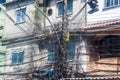 Mess of wires in favela Rocinha