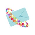 Message abstract symbol. Email. Digital marketing. Multimedia messages