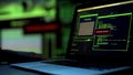 Message Access denied written on laptop screen, server blocking hacking attempt