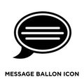 Message Ballon icon vector isolated on white background, logo co