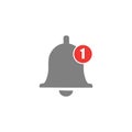 Message bell icon. Doorbell icons for apps like youtube, alert ringing or subscriber alarm symbol Royalty Free Stock Photo