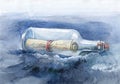 Message in a bottle Royalty Free Stock Photo