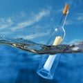 Message in a bottle Royalty Free Stock Photo