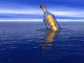 Message in a bottle Royalty Free Stock Photo