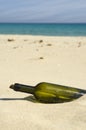 Message in bottle on beach