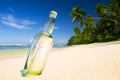 Message Bottle Beach Letter Information Concept Royalty Free Stock Photo