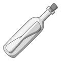 Message in a bottle icon monochrome Royalty Free Stock Photo