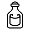 Message bottle icon outline vector. Vacant glass