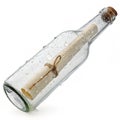 Message bottle isolated on white background Royalty Free Stock Photo