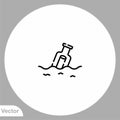 Message bottle vector icon sign symbol