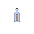 Message in the bottle vector icon symbol isolated on white background Royalty Free Stock Photo