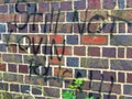 Message on brick wall Royalty Free Stock Photo