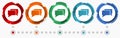 Message, bubble, dialog concept vector icon set, flat design pointers, infographic template Royalty Free Stock Photo