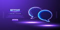 message, bubble speech low poly wireframe Royalty Free Stock Photo