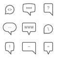 Simple vector icons. Flat illustration on a theme message Royalty Free Stock Photo