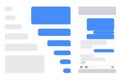 Message bubbles design template for messenger chat or website. Modern vector illustration flat style