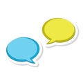 Message Bubbles sticker, Chat Icon, Dialogue icon Royalty Free Stock Photo