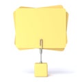 Message card holder 3D Royalty Free Stock Photo