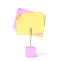 Message card holder with pink base 3D Royalty Free Stock Photo