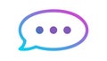 Message Chat Bubble with Dots, Communication Vector Icon Generative AI Royalty Free Stock Photo
