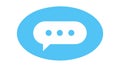 Message Chat Bubble Icon with Ellipses for Ongoing Conversations, vector design Generative AI Royalty Free Stock Photo