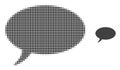 Message Cloud Halftone Dotted Icon Royalty Free Stock Photo